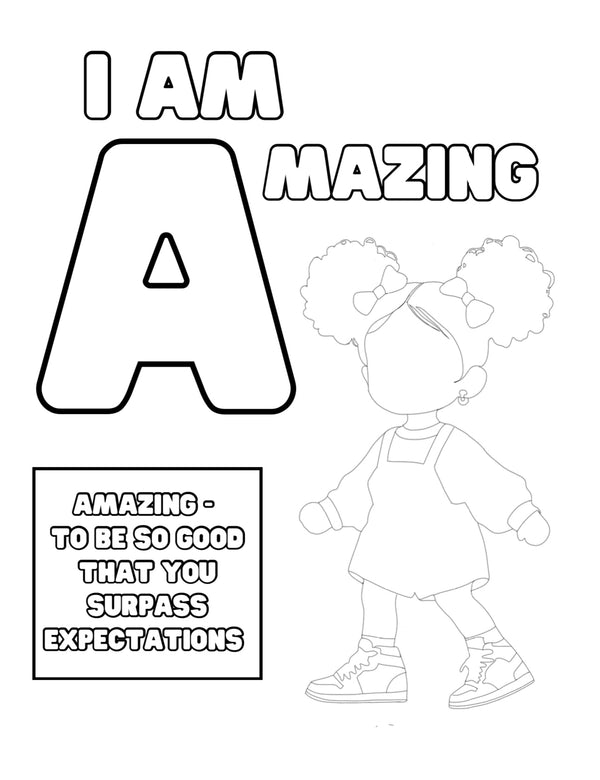 A-Z I See Me Affirmation Coloring & Tracing Book