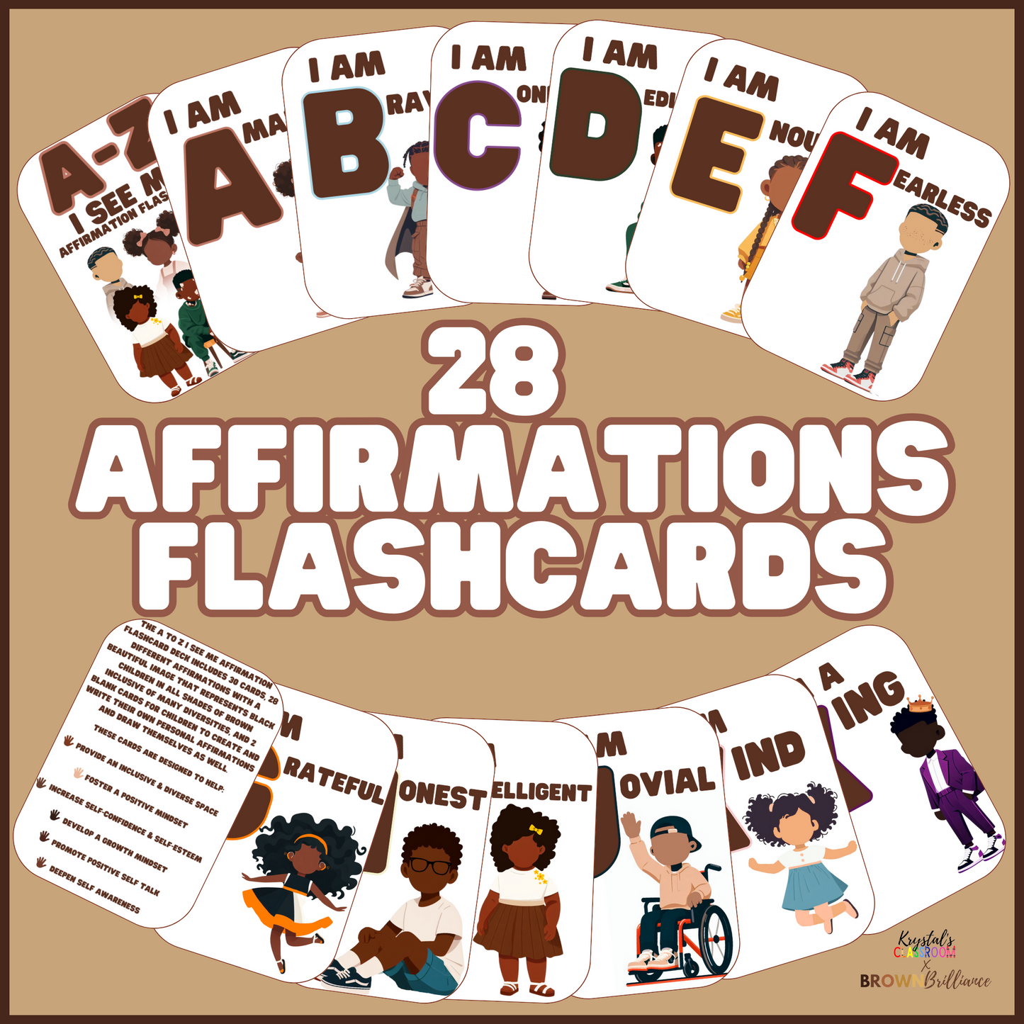 A-Z I See Me Affirmation Bundle (Coloring Book + Flashcards)