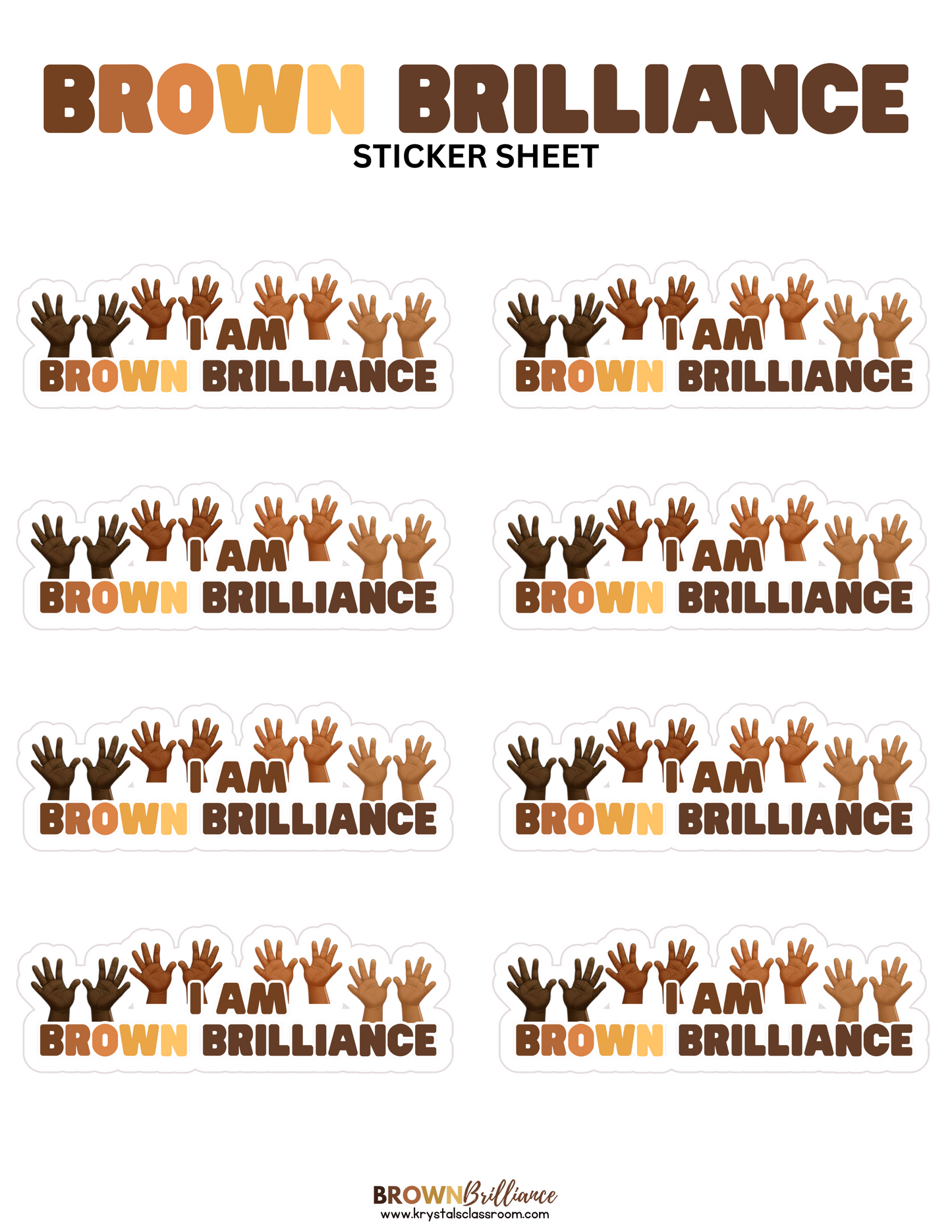 Brown Brilliance Sticker Pack