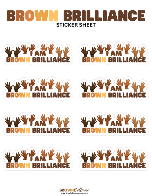 I AM Brown Brilliance Sticker Sheets