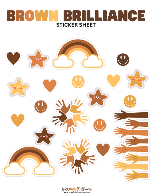 Shades of Brown Sticker Sheets