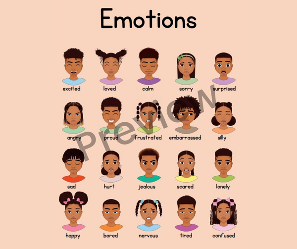 Mixed His & Her Emotion Poster 8x10